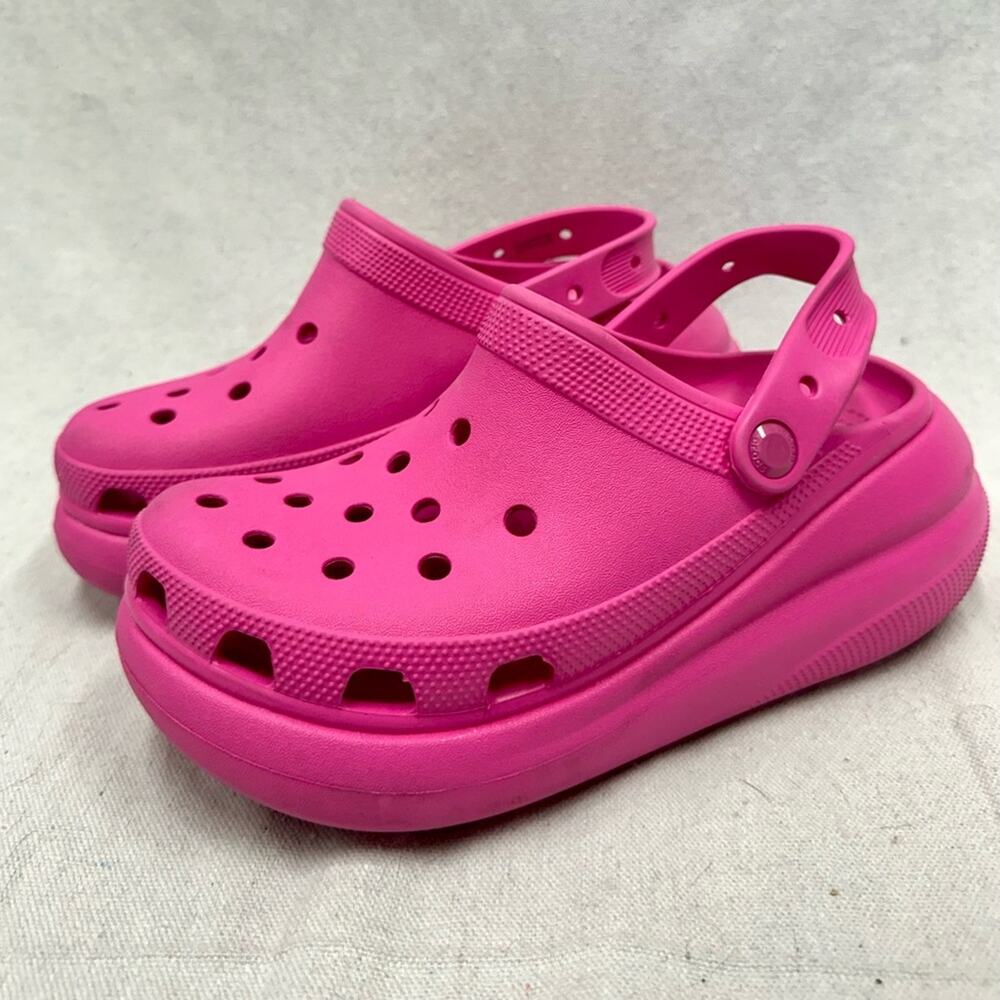Crocs Classic Crush Platform Clog in Juice pink women size 9 mens 7 - Picture 3 of 13